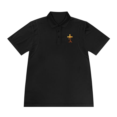 Faith-Inspired Men's Sport Polo Shirt - Christian Tee, Scripture Gift, Church Event Wear, Casual Style, Inspirational Shirt